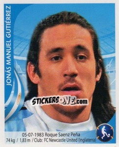 Sticker Jonas Gutierrez - Copa Mundial Sudáfrica 2010 - Navarrete