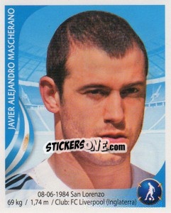 Sticker Javier Mascherano - Copa Mundial Sudáfrica 2010 n. 76 - Navarrete
