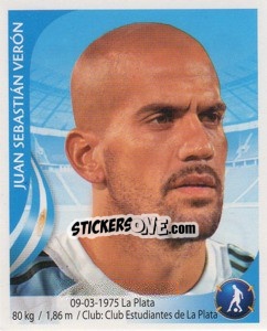 Sticker Juan Sebastian Veron - Copa Mundial Sudáfrica 2010 - Navarrete