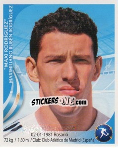 Sticker Maxi Rodriguez - Copa Mundial Sudáfrica 2010 - Navarrete
