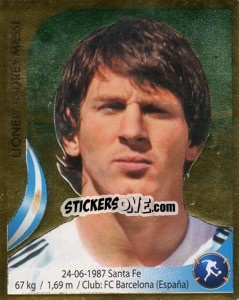 Sticker Lionel Messi - Copa Mundial Sudáfrica 2010 n. 82 - Navarrete