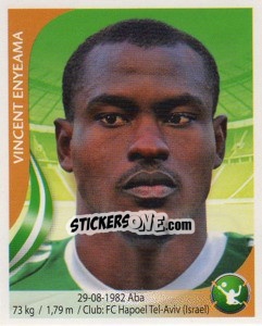 Sticker Vincent Enyeama - Copa Mundial Sudáfrica 2010 - Navarrete