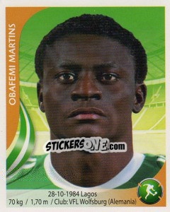 Sticker Obafemi Martins - Copa Mundial Sudáfrica 2010 - Navarrete