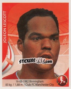 Figurina Joleon Lescott - Copa Mundial Sudáfrica 2010 - Navarrete