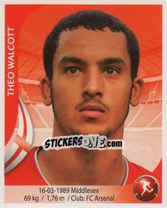 Sticker Theo Walcott - Copa Mundial Sudáfrica 2010 n. 133 - Navarrete