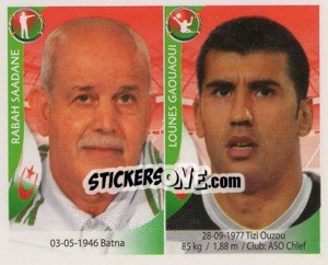 Sticker Rabah Saadane / Lounes Gaouaoui - Copa Mundial Sudáfrica 2010 - Navarrete