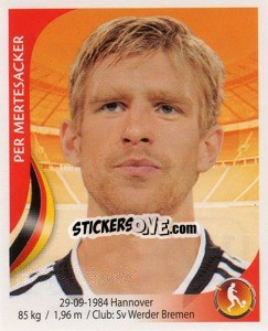 Sticker Per Mertesacker - Copa Mundial Sudáfrica 2010 - Navarrete