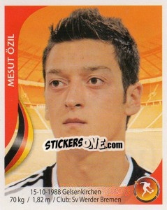 Sticker Mesut Ozil - Copa Mundial Sudáfrica 2010 - Navarrete
