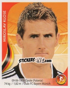 Sticker Miroslav Klose - Copa Mundial Sudáfrica 2010 - Navarrete