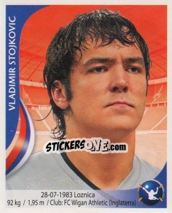 Sticker Vladimir Stojkovic - Copa Mundial Sudáfrica 2010 - Navarrete