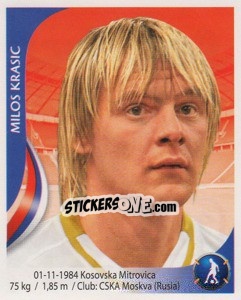 Sticker Milos Krasic - Copa Mundial Sudáfrica 2010 - Navarrete