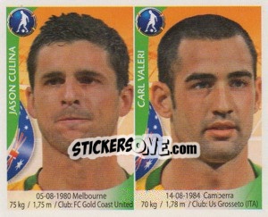 Sticker Jason Culina / Carl Valeri - Copa Mundial Sudáfrica 2010 - Navarrete