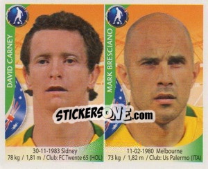 Sticker David Carney / Mark Bresciano - Copa Mundial Sudáfrica 2010 - Navarrete