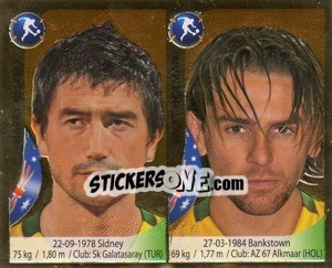 Sticker Harry Kewell / Brett Holman - Copa Mundial Sudáfrica 2010 n. 216 - Navarrete