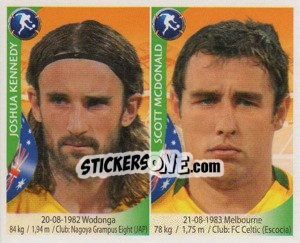 Sticker Joshua Kennedy / Scott McDonald - Copa Mundial Sudáfrica 2010 n. 217 - Navarrete