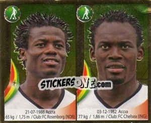 Sticker Anthony Annan / Michael Essien - Copa Mundial Sudáfrica 2010 - Navarrete