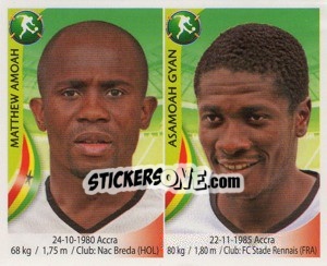 Sticker Matthew Amoah / Asamoah Gyan - Copa Mundial Sudáfrica 2010 n. 225 - Navarrete