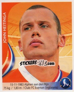 Sticker John Heitinga - Copa Mundial Sudáfrica 2010 - Navarrete