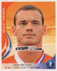 Cromo Wesley Sneijder - Copa Mundial Sudáfrica 2010 - Navarrete