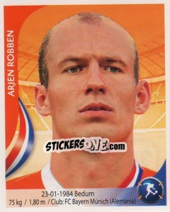 Sticker Arjen Robben - Copa Mundial Sudáfrica 2010 n. 242 - Navarrete