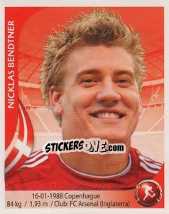 Sticker Nicklas Bendtner - Copa Mundial Sudáfrica 2010 - Navarrete