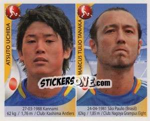 Sticker Atsuto Uchida / marcus Tulio Tanaka - Copa Mundial Sudáfrica 2010 - Navarrete