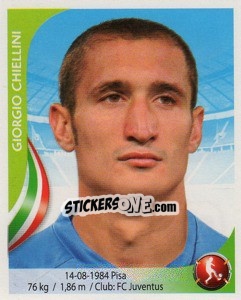 Sticker Giorgio Chiellini - Copa Mundial Sudáfrica 2010 n. 287 - Navarrete