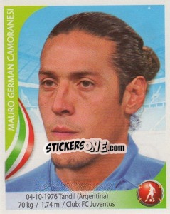 Sticker Mauro Camoranesi - Copa Mundial Sudáfrica 2010 - Navarrete