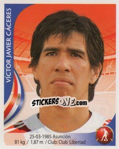Sticker Victor Caceres - Copa Mundial Sudáfrica 2010 - Navarrete