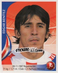 Sticker Edgar Benitez - Copa Mundial Sudáfrica 2010 - Navarrete