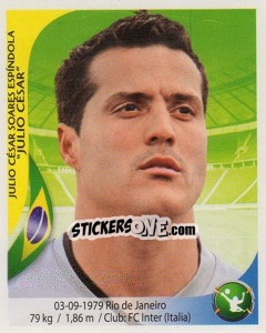 Sticker Julio Cesar - Copa Mundial Sudáfrica 2010 - Navarrete