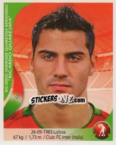 Sticker Ricardo Quaresma - Copa Mundial Sudáfrica 2010 - Navarrete