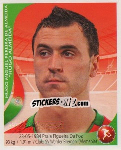 Sticker Hugo Almeida - Copa Mundial Sudáfrica 2010 - Navarrete