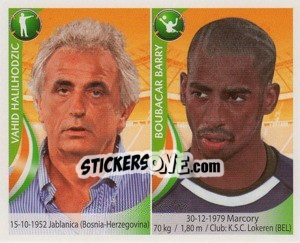 Sticker Vahid Halilhodzic / Boubacar Barry - Copa Mundial Sudáfrica 2010 - Navarrete