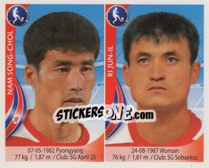 Sticker Nam Song-Chol / Ri Jun-Il - Copa Mundial Sudáfrica 2010 - Navarrete