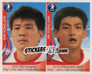Sticker Kim Yong-Jun / an Yong Hak - Copa Mundial Sudáfrica 2010 - Navarrete