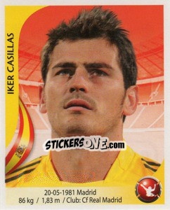 Sticker Iker Casillas - Copa Mundial Sudáfrica 2010 - Navarrete