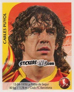 Cromo Carles Puyol - Copa Mundial Sudáfrica 2010 - Navarrete