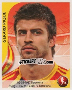Sticker Gerard Pique - Copa Mundial Sudáfrica 2010 n. 393 - Navarrete