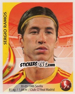Sticker Sergio Ramos - Copa Mundial Sudáfrica 2010 - Navarrete