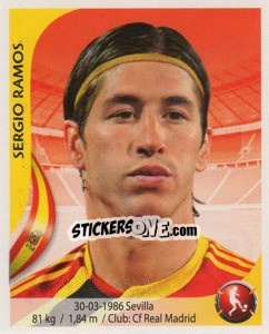 Sticker Sergio Ramos - Copa Mundial Sudáfrica 2010 n. 395 - Navarrete