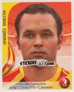 Sticker Andres Iniesta - Copa Mundial Sudáfrica 2010 - Navarrete