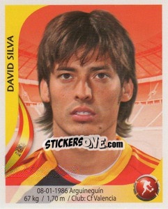 Sticker David Silva - Copa Mundial Sudáfrica 2010 - Navarrete