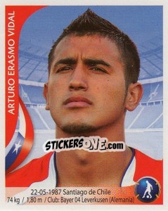 Sticker Arturo Vidal - Copa Mundial Sudáfrica 2010 n. 416 - Navarrete