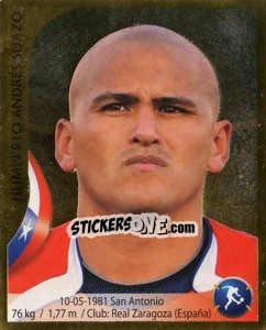 Sticker Humberto Suazo - Copa Mundial Sudáfrica 2010 - Navarrete