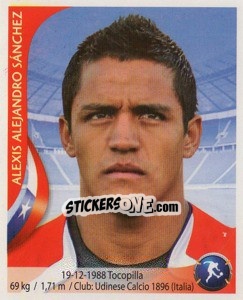 Sticker Alexis Sanchez - Copa Mundial Sudáfrica 2010 - Navarrete
