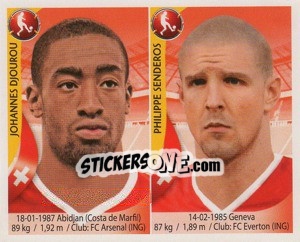 Sticker Johan Djourou / Philippe Senderos - Copa Mundial Sudáfrica 2010 n. 427 - Navarrete