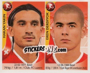 Sticker Hakan Yakin / Eren Derdiyok - Copa Mundial Sudáfrica 2010 n. 432 - Navarrete