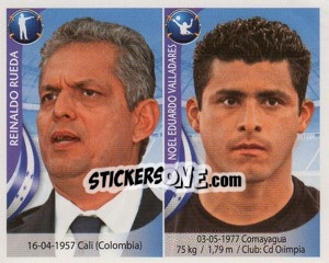 Sticker Reinaldo Rueda / Noel Valladares - Copa Mundial Sudáfrica 2010 - Navarrete