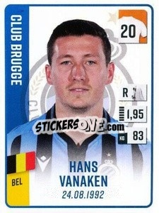 Sticker Hans Vanaken - Belgian Pro League 2022-2023 n. 79 - Panini